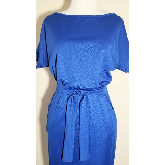 Blue Short Sleeve Dress** - Picture 3 of 4